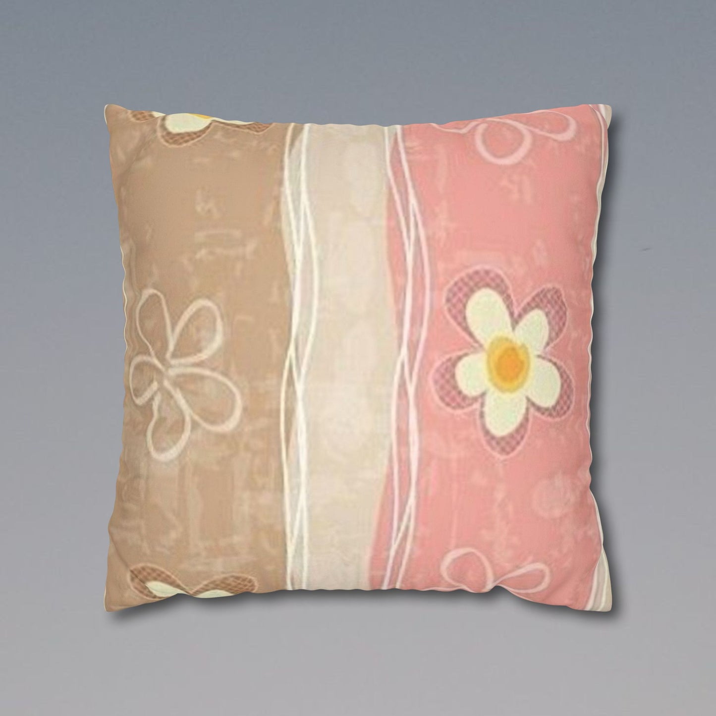Chic Floral Faux Suede Pillowcase, Cozy Decorative Cushion Cover, Soft Home Decor, Bedroom Accessory, Gift for Her, Boho Style