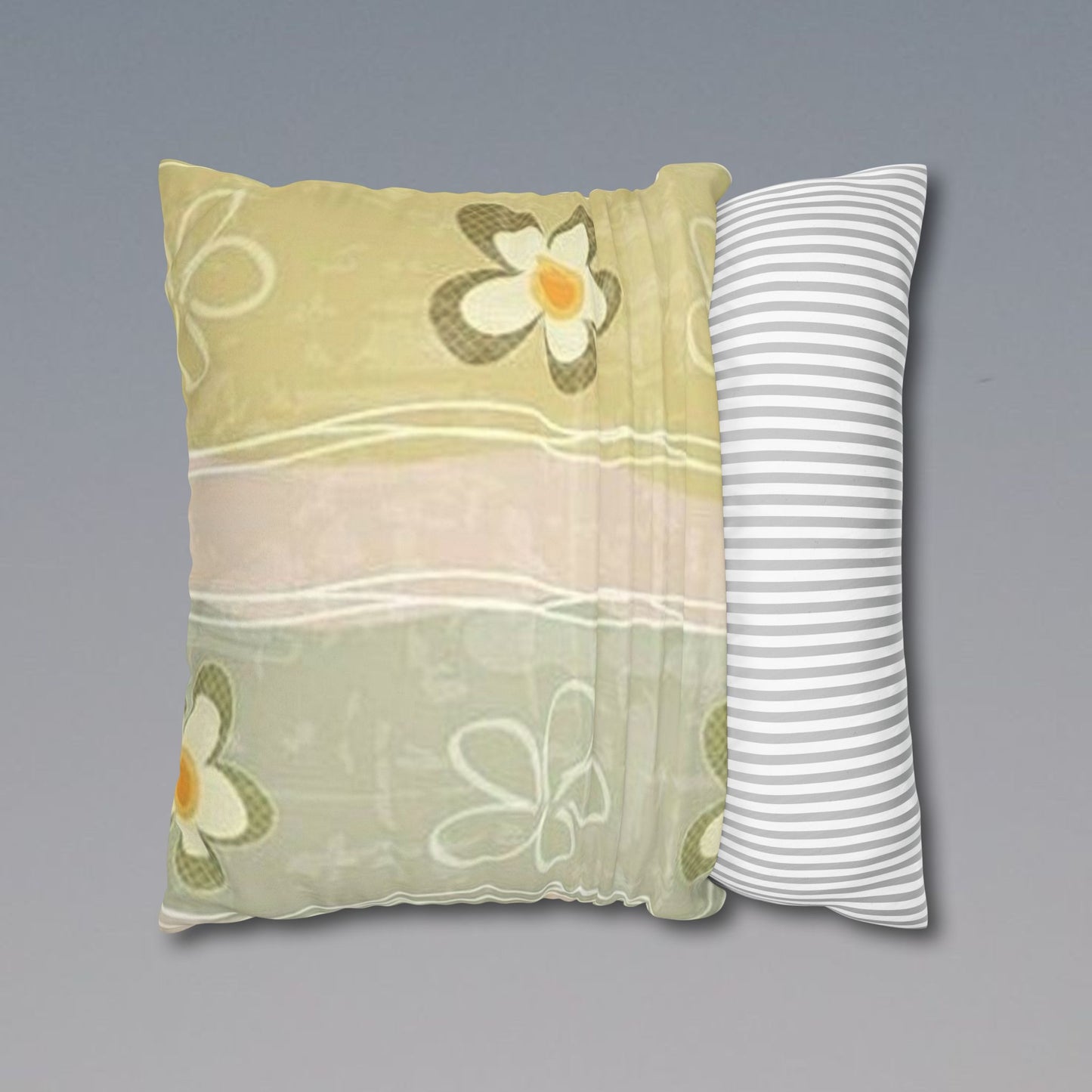 Chic Floral Faux Suede Pillowcase, Cozy Decorative Cushion Cover, Soft Home Decor, Bedroom Accessory, Gift for Her, Boho Style