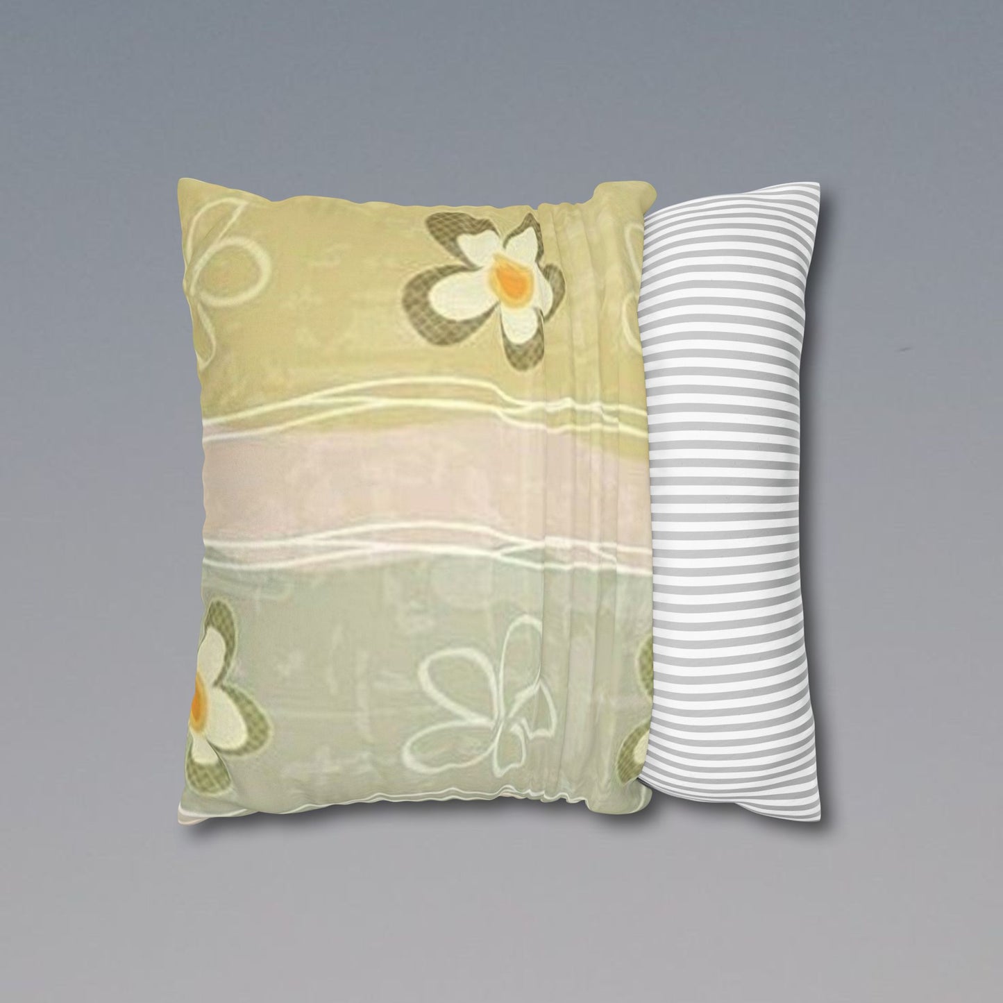 Chic Floral Faux Suede Pillowcase, Cozy Decorative Cushion Cover, Soft Home Decor, Bedroom Accessory, Gift for Her, Boho Style