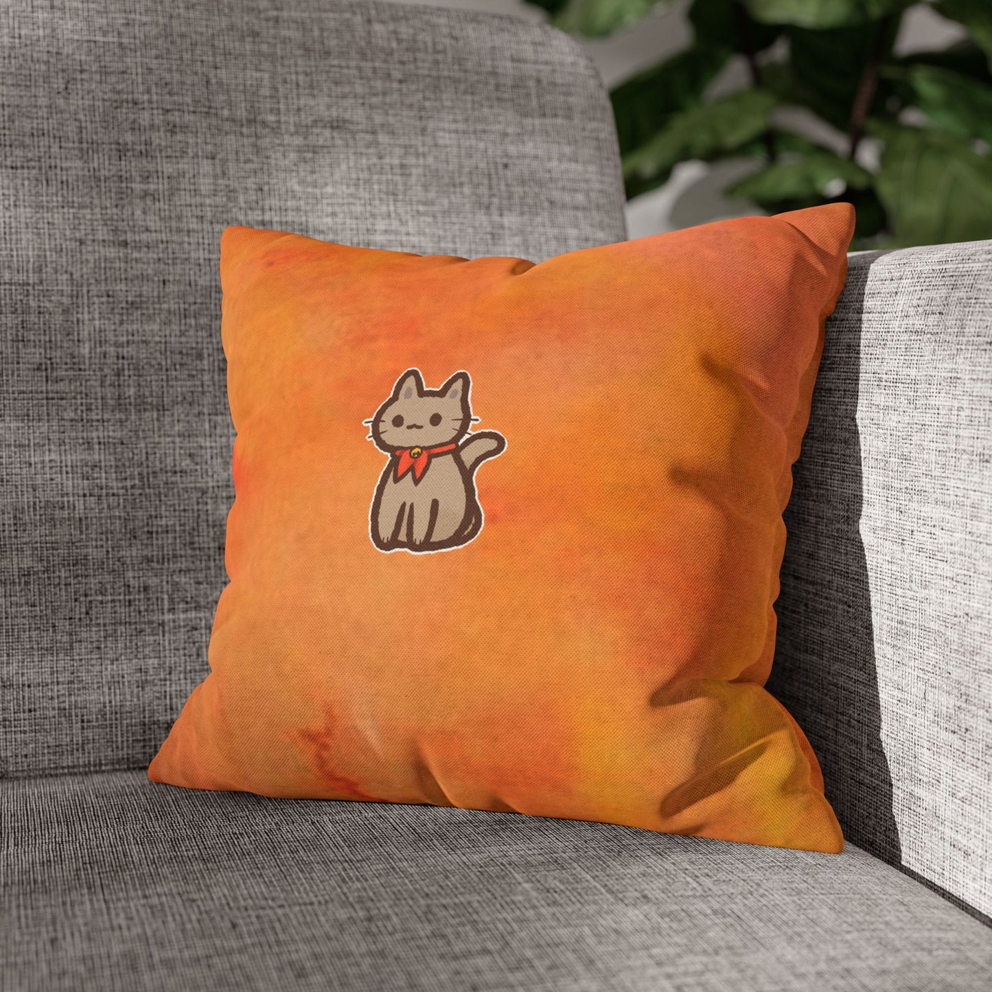 Cute Cat Themed Decorative Pillowcase, Cozy Home Decor