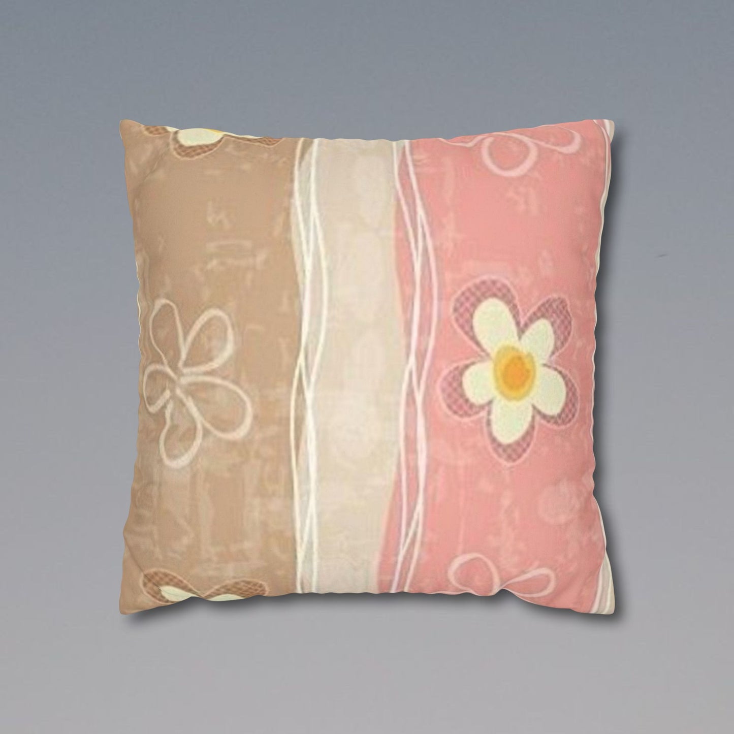 Chic Floral Faux Suede Pillowcase, Cozy Decorative Cushion Cover, Soft Home Decor, Bedroom Accessory, Gift for Her, Boho Style