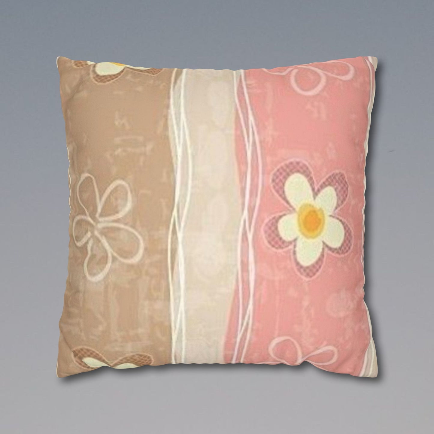 Chic Floral Faux Suede Pillowcase, Cozy Decorative Cushion Cover, Soft Home Decor, Bedroom Accessory, Gift for Her, Boho Style