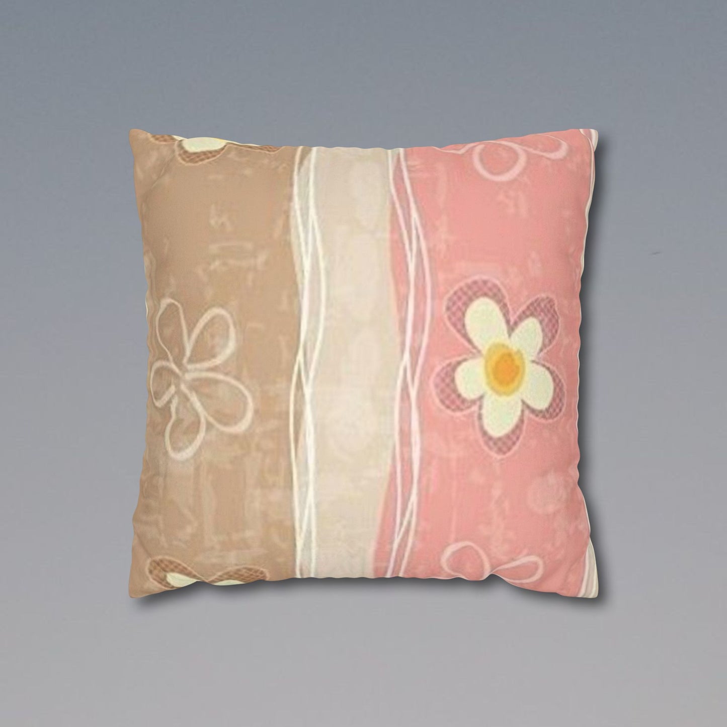 Chic Floral Faux Suede Pillowcase, Cozy Decorative Cushion Cover, Soft Home Decor, Bedroom Accessory, Gift for Her, Boho Style