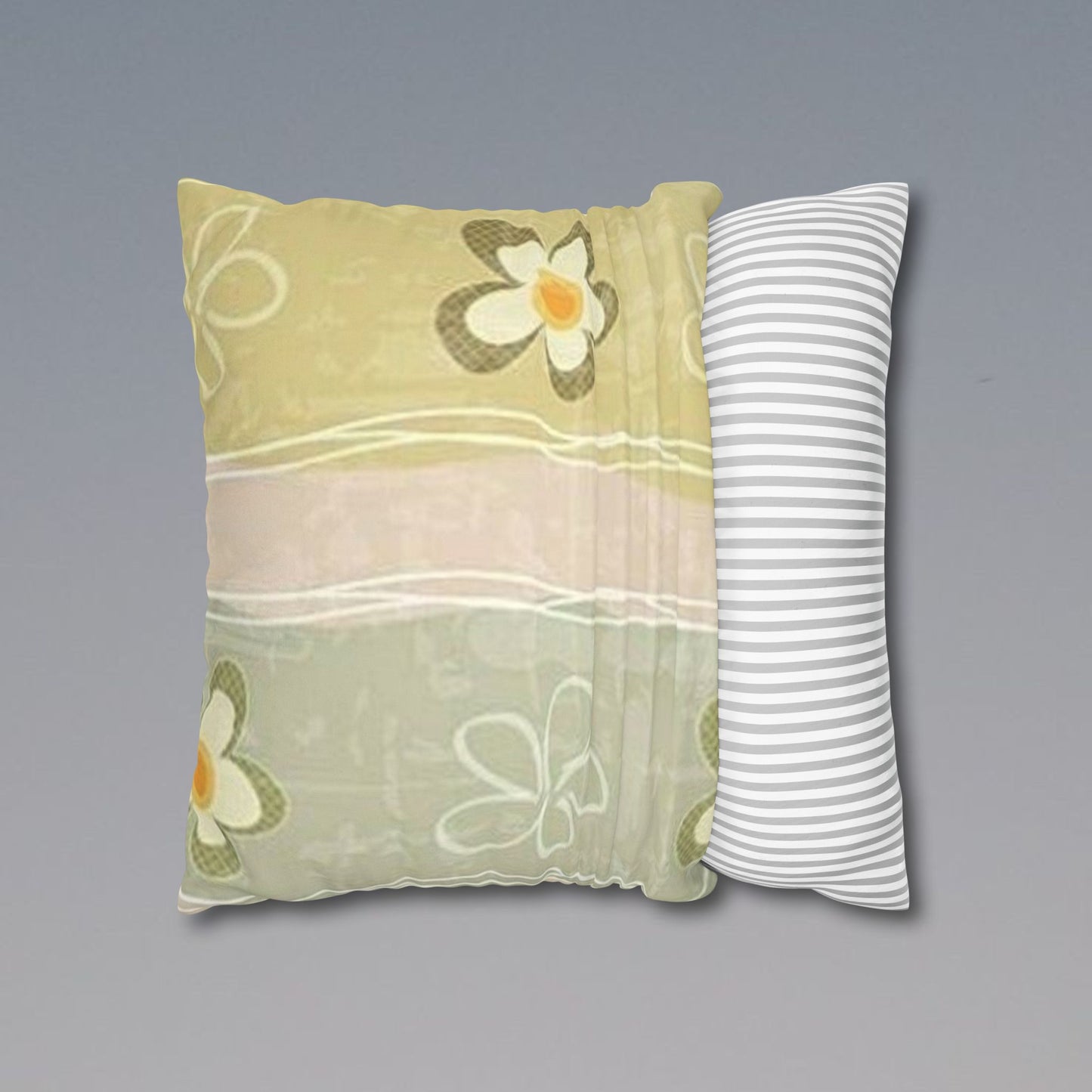 Chic Floral Faux Suede Pillowcase, Cozy Decorative Cushion Cover, Soft Home Decor, Bedroom Accessory, Gift for Her, Boho Style