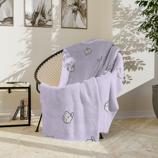 Cozy Cute Plush Blanket, Soft Microfiber Throw