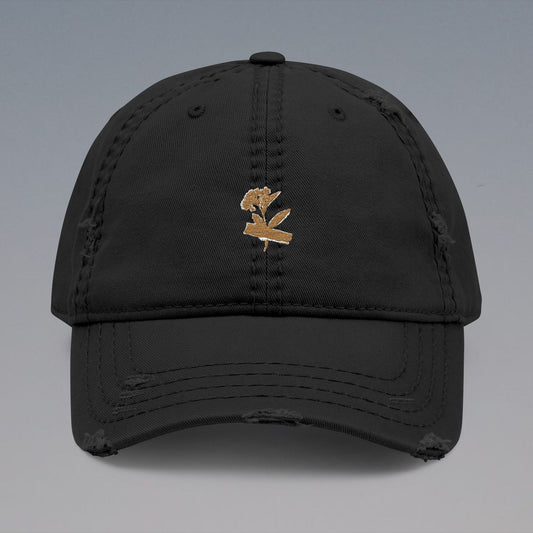 Distressed Dad Hat with Embroidery, Vintage Style Cap for Casual Wear, Perfect Gift for Father's Day, Outdoor Adventures, Trendy Accessory