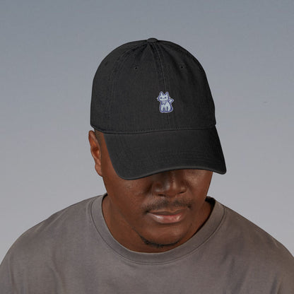 Embroidered Denim Hat, Cute Casual Cap, Unisex Hat, Gift for Friends, Summer Accessory, Adjustable Baseball Cap