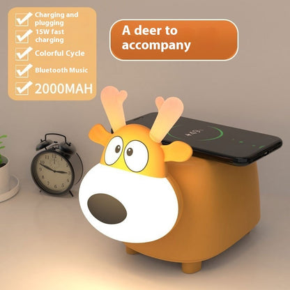 SOFTMEY-Wireless Fast Charging Bluetooth Speaker Ambience Light