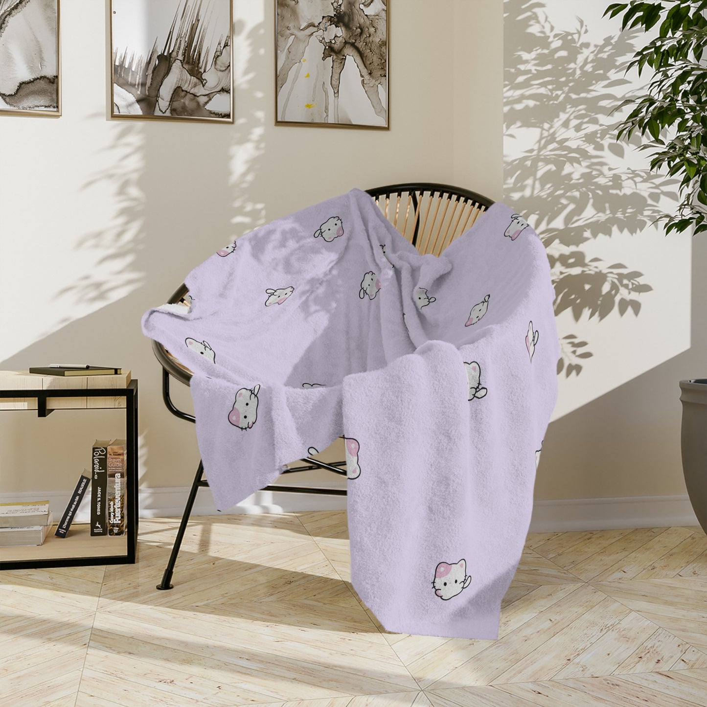 Cozy Cute Plush Blanket, Soft Microfiber Throw