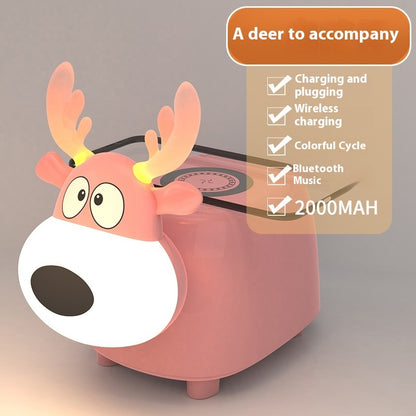 SOFTMEY-Wireless Fast Charging Bluetooth Speaker Ambience Light