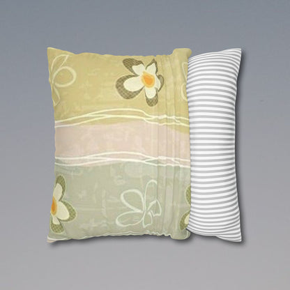 Chic Floral Faux Suede Pillowcase, Cozy Decorative Cushion Cover, Soft Home Decor, Bedroom Accessory, Gift for Her, Boho Style