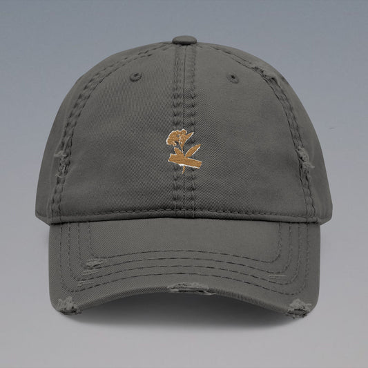 Distressed Dad Hat with Embroidery, Vintage Style Cap for Casual Wear, Perfect Gift for Father's Day, Outdoor Adventures, Trendy Accessory