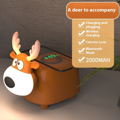 SOFTMEY-Wireless Fast Charging Bluetooth Speaker Ambience Light