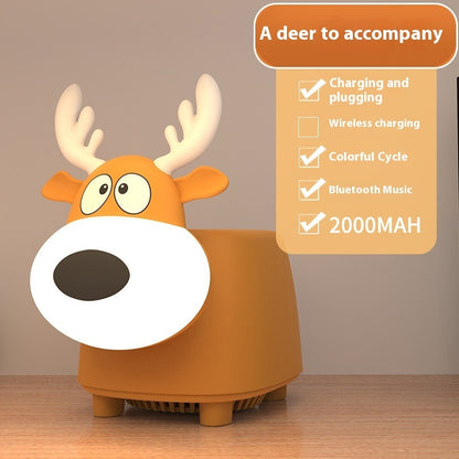 SOFTMEY-Wireless Fast Charging Bluetooth Speaker Ambience Light