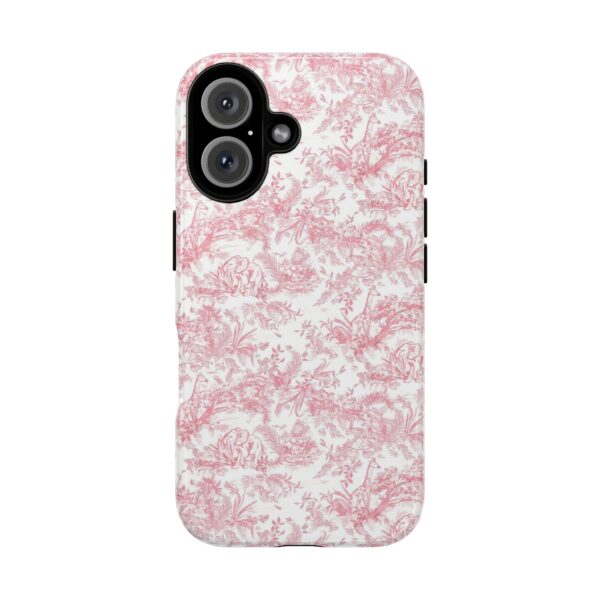Floral Tough Phone Case - Pink Botanical Design, iPhone Cover, Protective Case, Gift for Her, Trendy Accessories - Image 5