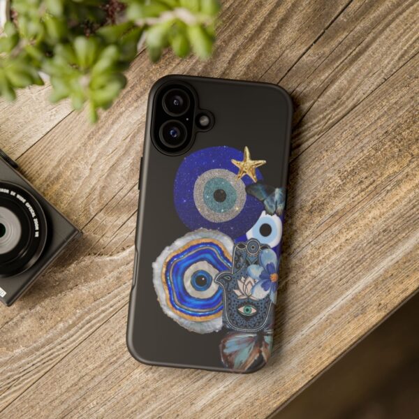 Blue Evil Eye Phone Case, Protective Phone Cover, Unique Phone Accessory, Gift for Her, Bohemian Style Case - Image 12