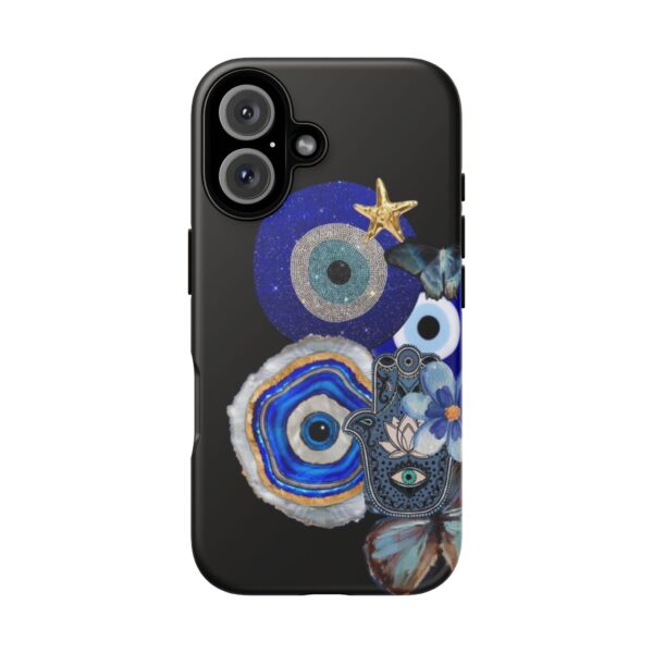 Blue Evil Eye Phone Case, Protective Phone Cover, Unique Phone Accessory, Gift for Her, Bohemian Style Case - Image 4