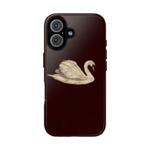 Elegant Swan Phone Case, Tough Phone Cover, Unique Smartphone Protection, Chic Gift for Her, Stylish Tech Accessories