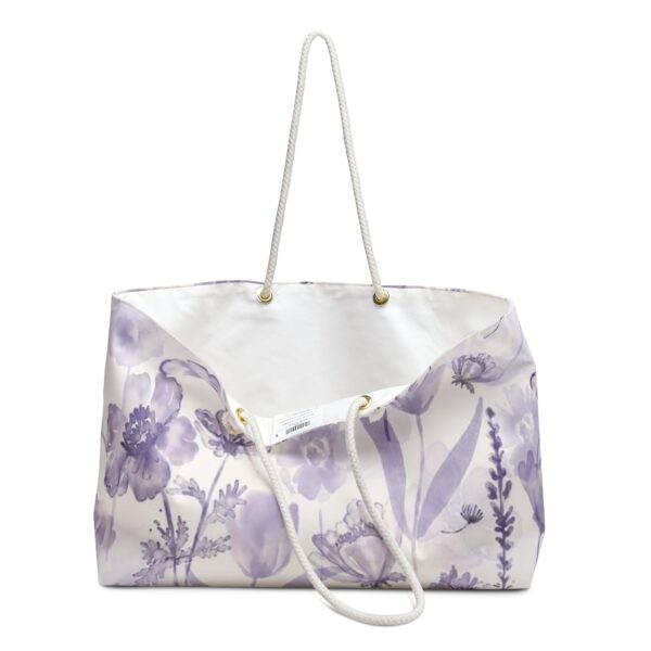Elegant Floral Weekender Bag, Stylish Travel Tote, Overnight Bag, Weekend Getaway Essential, Perfect for Vacations or Gym - Image 3