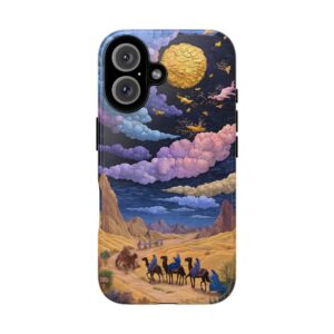 Desert Dreams Phone Case with Vibrant Cloud Design, Protective Cover, Gift for Travelers, Ideal for Nature Lovers, Unique Accessories