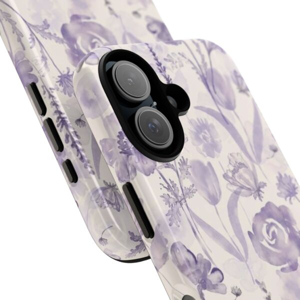 Floral Phone Case, Tough Cases with Purple Flowers, Protective Skin for iPhone, Trendy Accessory, Flower Power Style - Image 52