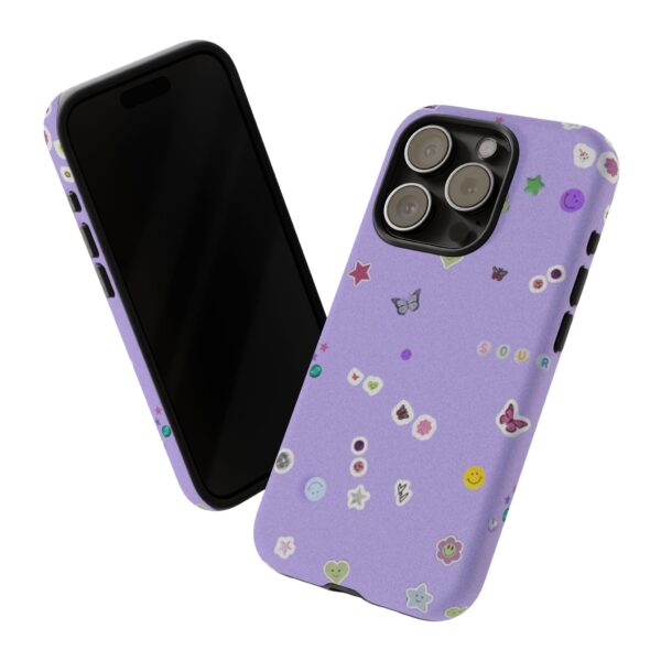 Purple Sticker Phone Case, Tough Phone Cover, Cute Gift for Teens, Fun Cell Phone Accessory, Aesthetic Phone Protector - Image 14