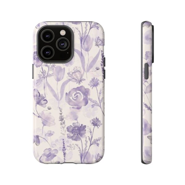 Floral Phone Case, Tough Cases with Purple Flowers, Protective Skin for iPhone, Trendy Accessory, Flower Power Style - Image 25