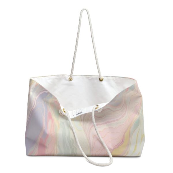 Chic Marble Weekender Bag, Stylish Travel Tote, Large Beach Bag, Personal Gym Holdall, Perfect for Getaways, Gifts for Her - Image 3