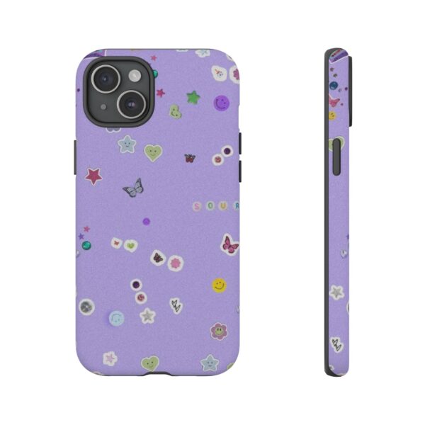 Purple Sticker Phone Case, Tough Phone Cover, Cute Gift for Teens, Fun Cell Phone Accessory, Aesthetic Phone Protector - Image 7