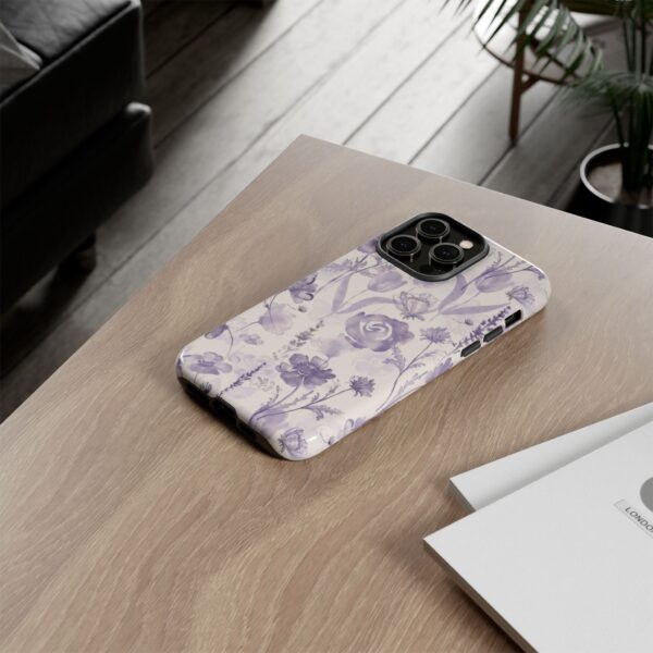 Floral Phone Case, Tough Cases with Purple Flowers, Protective Skin for iPhone, Trendy Accessory, Flower Power Style - Image 28