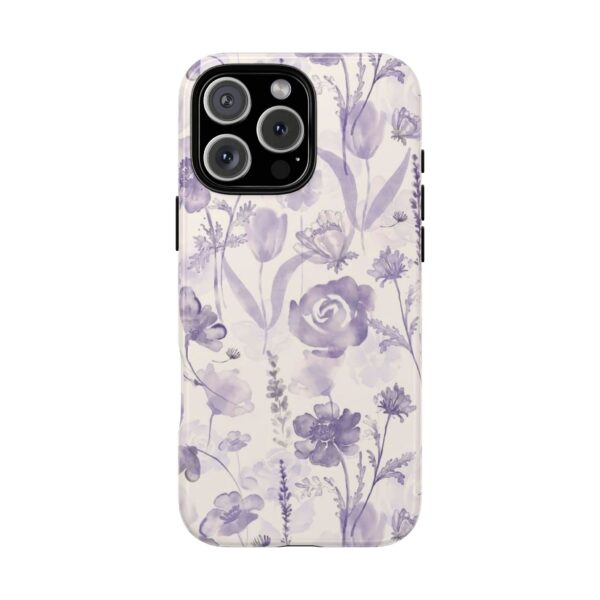 Floral Phone Case, Tough Cases with Purple Flowers, Protective Skin for iPhone, Trendy Accessory, Flower Power Style - Image 60