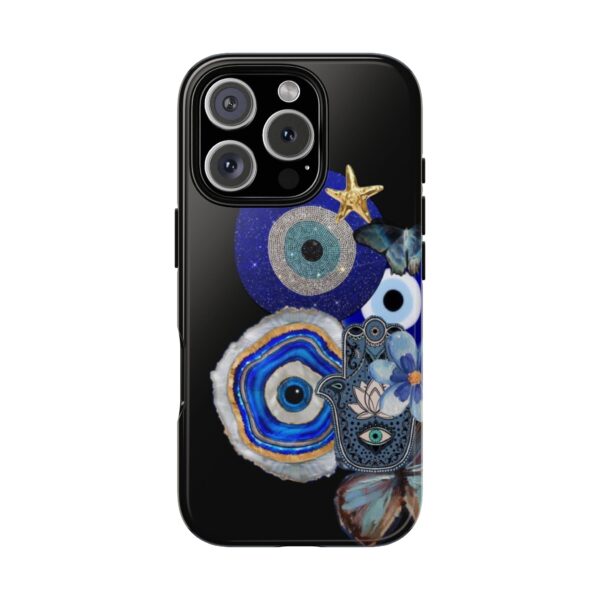 Blue Evil Eye Phone Case, Protective Phone Cover, Unique Phone Accessory, Gift for Her, Bohemian Style Case - Image 13