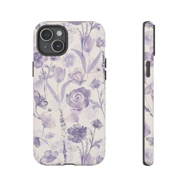 Floral Phone Case, Tough Cases with Purple Flowers, Protective Skin for iPhone, Trendy Accessory, Flower Power Style - Image 39