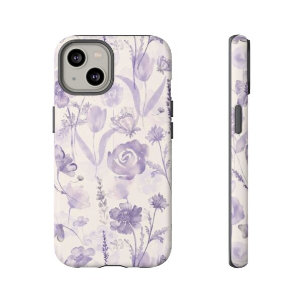Floral Phone Case, Tough Cases with Purple Flowers, Protective Skin for iPhone, Trendy Accessory, Flower Power Style - Image 5