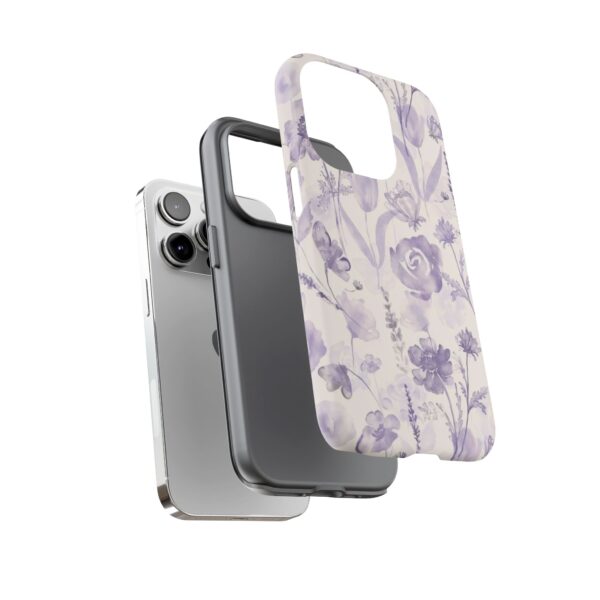 Floral Phone Case, Tough Cases with Purple Flowers, Protective Skin for iPhone, Trendy Accessory, Flower Power Style - Image 15