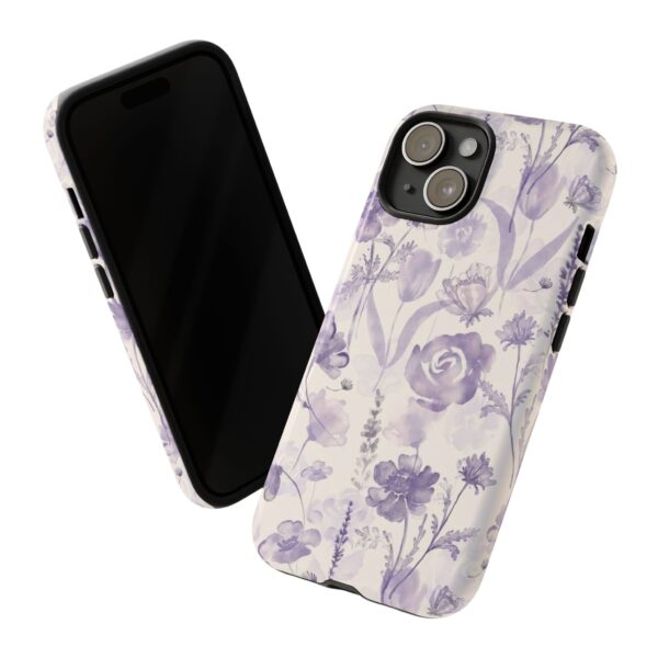 Floral Phone Case, Tough Cases with Purple Flowers, Protective Skin for iPhone, Trendy Accessory, Flower Power Style - Image 34