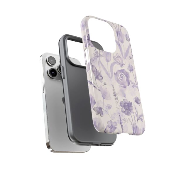 Floral Phone Case, Tough Cases with Purple Flowers, Protective Skin for iPhone, Trendy Accessory, Flower Power Style - Image 11