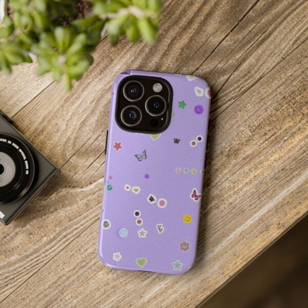 Purple Sticker Phone Case, Tough Phone Cover, Cute Gift for Teens, Fun Cell Phone Accessory, Aesthetic Phone Protector - Image 30
