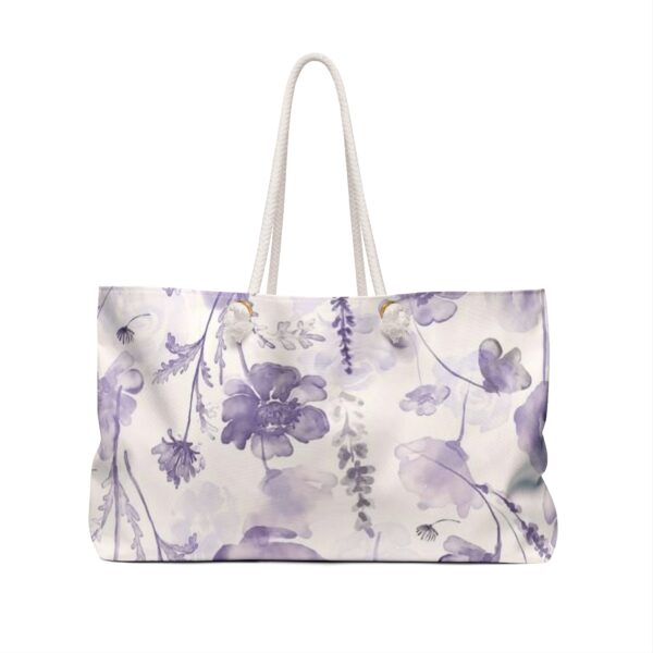 Elegant Floral Weekender Bag, Stylish Travel Tote, Overnight Bag, Weekend Getaway Essential, Perfect for Vacations or Gym - Image 2
