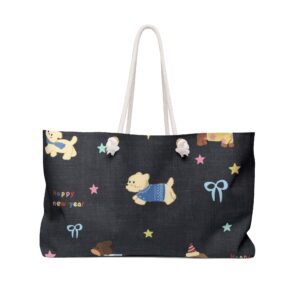 Cute Animal Print Weekender Bag for Travel, Stylish Tote for Kids, Beach Bag, Weekend Getaway Bag, Pet Lover Gift