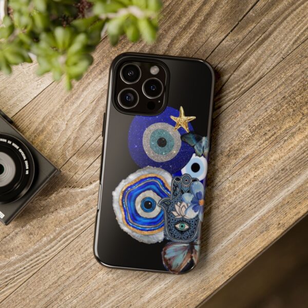 Blue Evil Eye Phone Case, Protective Phone Cover, Unique Phone Accessory, Gift for Her, Bohemian Style Case - Image 21