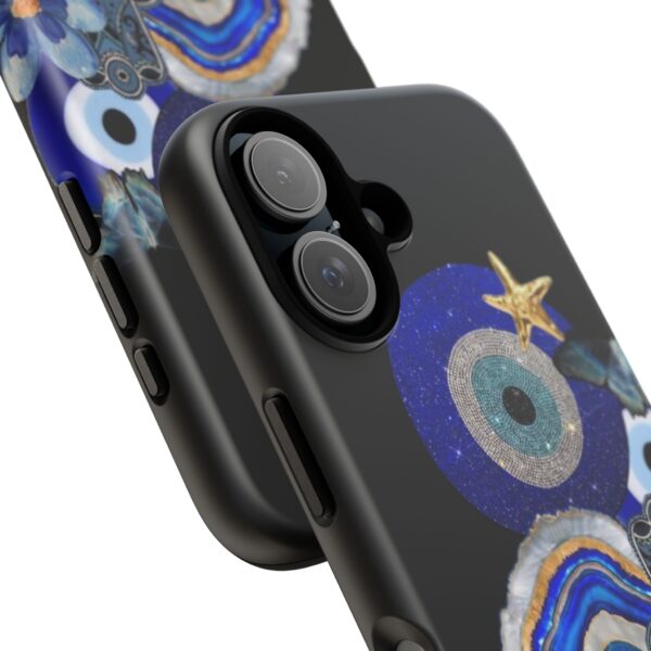 Blue Evil Eye Phone Case, Protective Phone Cover, Unique Phone Accessory, Gift for Her, Bohemian Style Case - Image 5