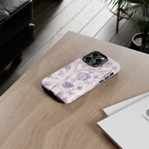 Floral Phone Case, Tough Cases with Purple Flowers, Protective Skin for iPhone, Trendy Accessory, Flower Power Style - Image 16