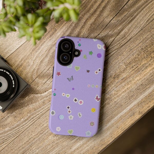 Purple Sticker Phone Case, Tough Phone Cover, Cute Gift for Teens, Fun Cell Phone Accessory, Aesthetic Phone Protector - Image 21