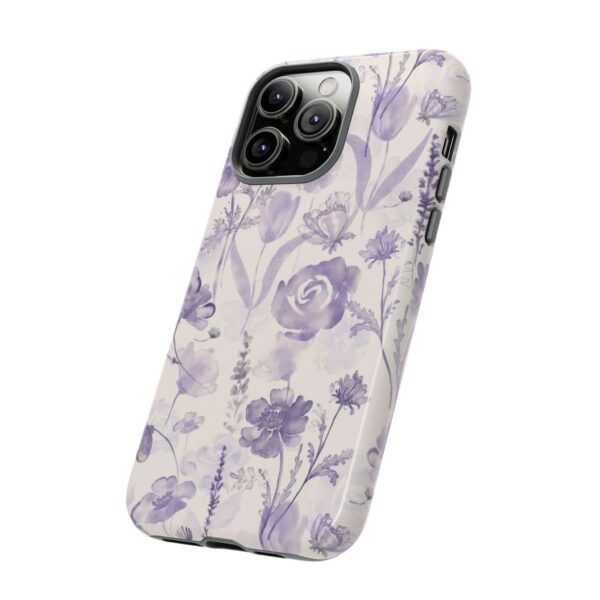 Floral Phone Case, Tough Cases with Purple Flowers, Protective Skin for iPhone, Trendy Accessory, Flower Power Style - Image 26