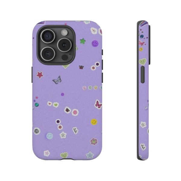 Purple Sticker Phone Case, Tough Phone Cover, Cute Gift for Teens, Fun Cell Phone Accessory, Aesthetic Phone Protector - Image 13