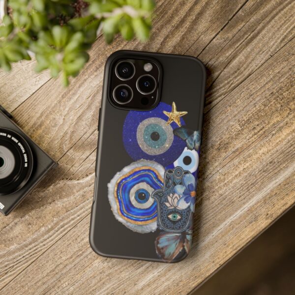 Blue Evil Eye Phone Case, Protective Phone Cover, Unique Phone Accessory, Gift for Her, Bohemian Style Case - Image 24