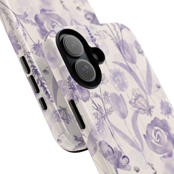 Floral Phone Case, Tough Cases with Purple Flowers, Protective Skin for iPhone, Trendy Accessory, Flower Power Style - Image 55