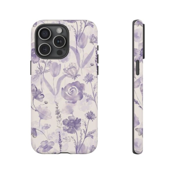 Floral Phone Case, Tough Cases with Purple Flowers, Protective Skin for iPhone, Trendy Accessory, Flower Power Style - Image 48