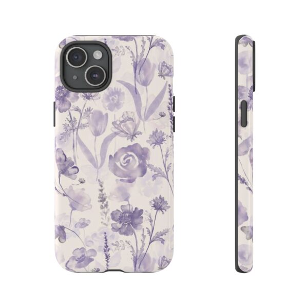 Floral Phone Case, Tough Cases with Purple Flowers, Protective Skin for iPhone, Trendy Accessory, Flower Power Style - Image 36